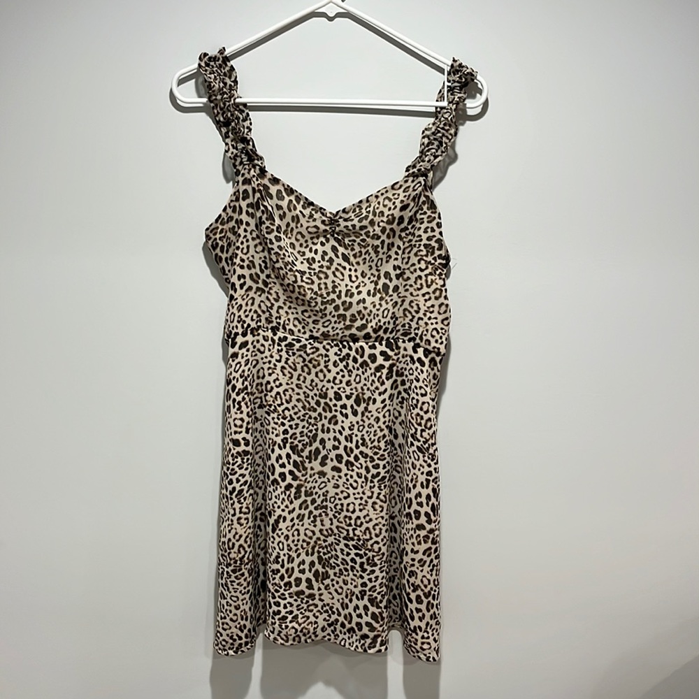 All in Favor cheetah print mini dress